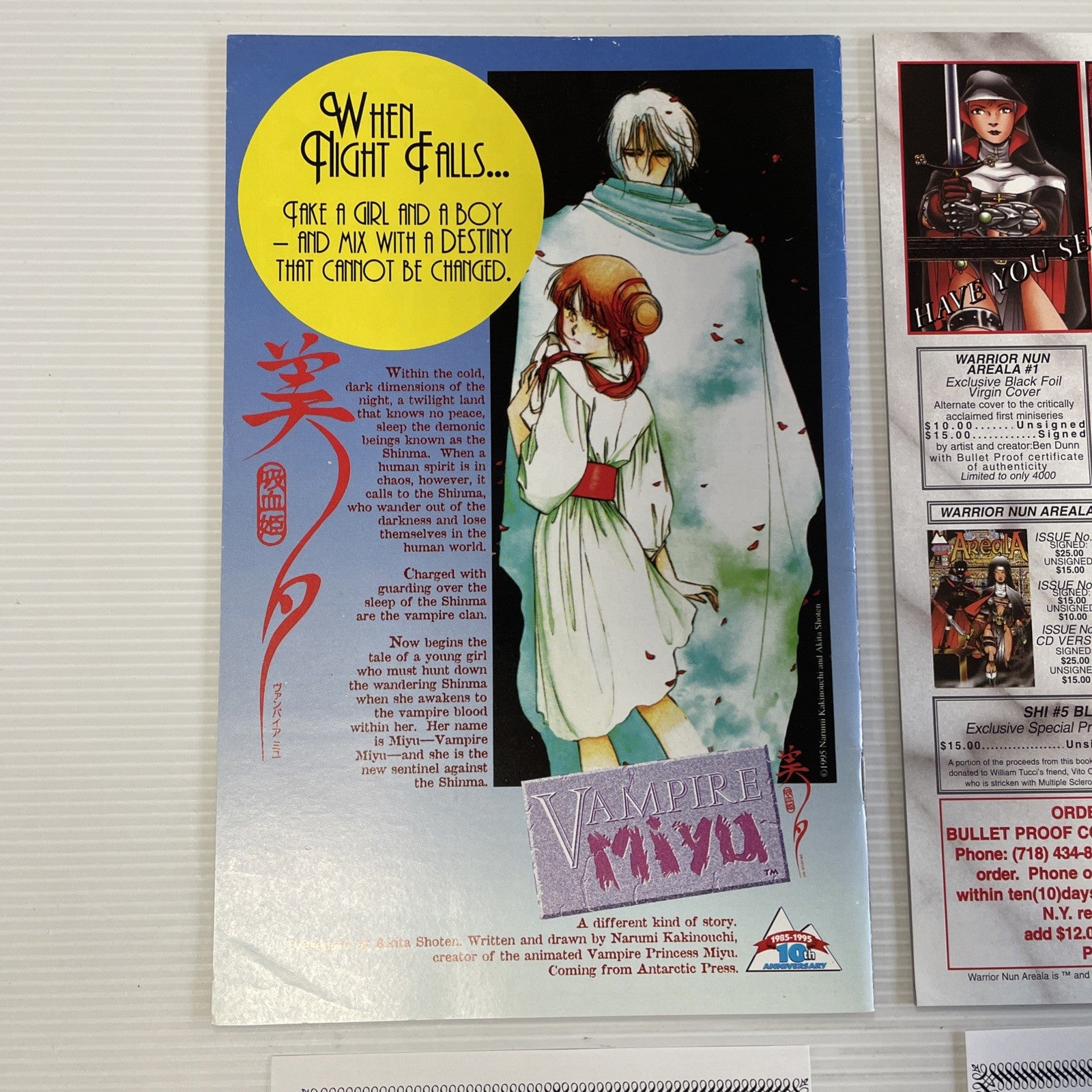 Warrior Nun Areala: Rituals #1 & #2 1995 Signed with CoAs8