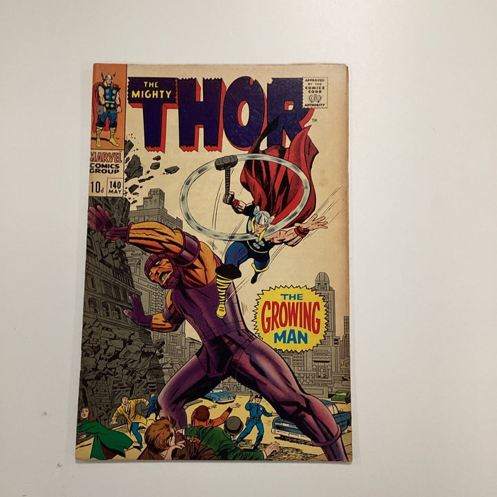 Thor #140 1967 VG/FN Pence Copy 1st Appearance of Growing Man