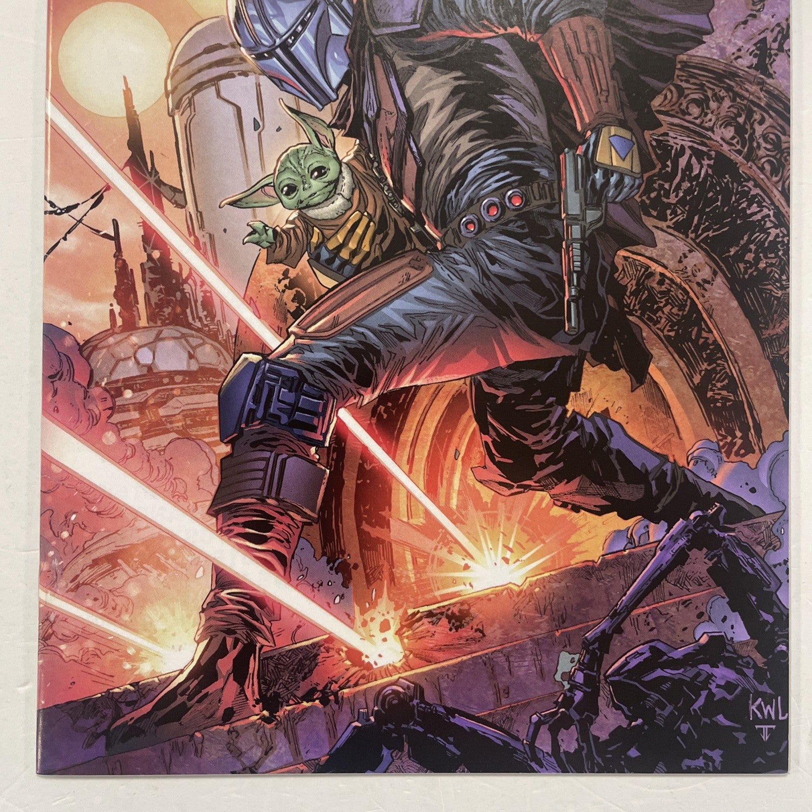Star Wars: The Mandalorian #2 2022 NM Ken Lashley Virgin Variant 1st Full Grogu2