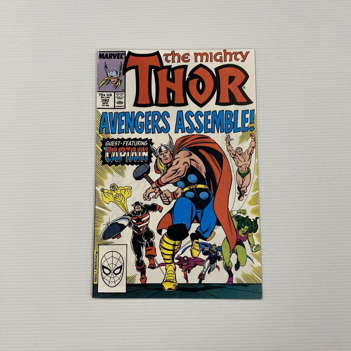 The Mighty Thor #390 1988 VF/NM Captain America Lifts Mjolnir