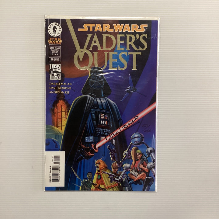 Star Wars Vader's Quest #1 1999 Signed David Prowse Dynamic Forces CoA 400/10000
