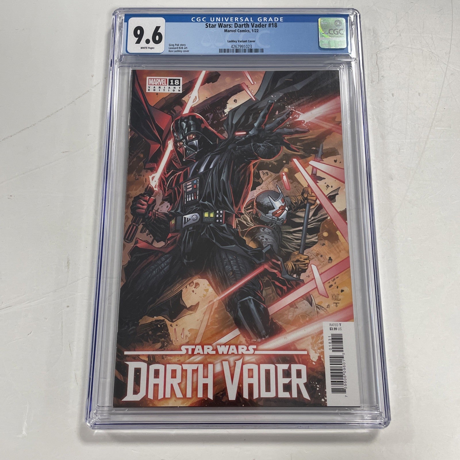 Star Wars Darth Vader #18 CGC 9.8 White Pages Ken Lashley Variant 20220