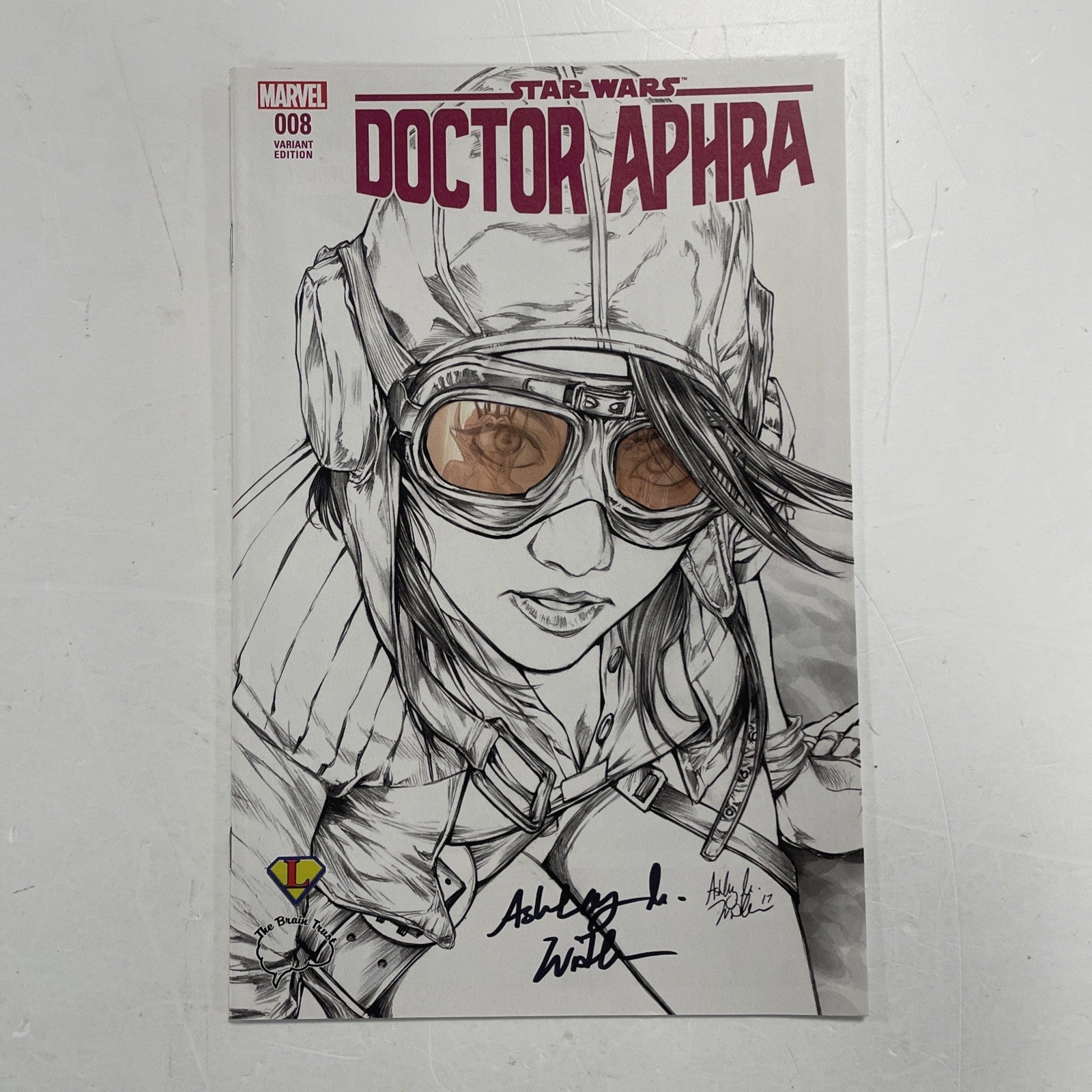 Star Wars Doctor Aphra #8 2017 SIGNED Ashley Witter Sketch B&W**0