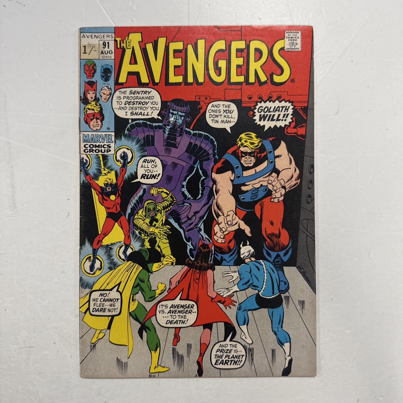 Avengers #91 1971 VG/FN Pecne Copy Kree-Skrull War0