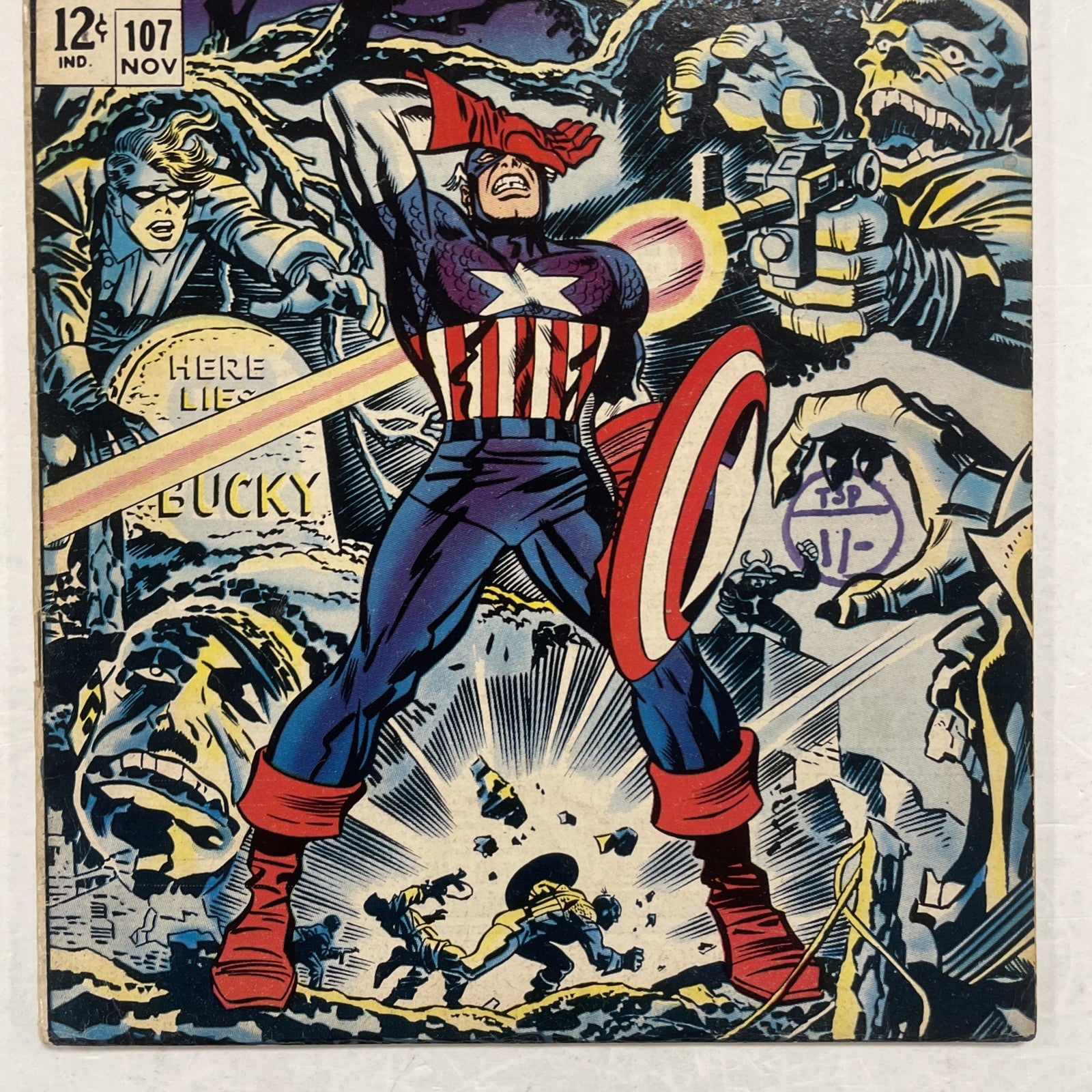 Captain America #107 1968 VG/FN Pence Stamp2