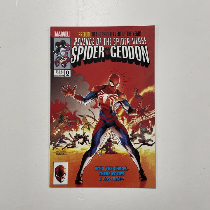 Spider-geddon #0 2018 NM Campbell Secret Wars #8 cover Homage Variant Edition0