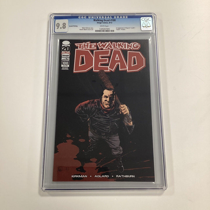 Walking Dead #100 2012 CGC 9.8 1st Appearance of Negan & Lucile, Death Of Glenn