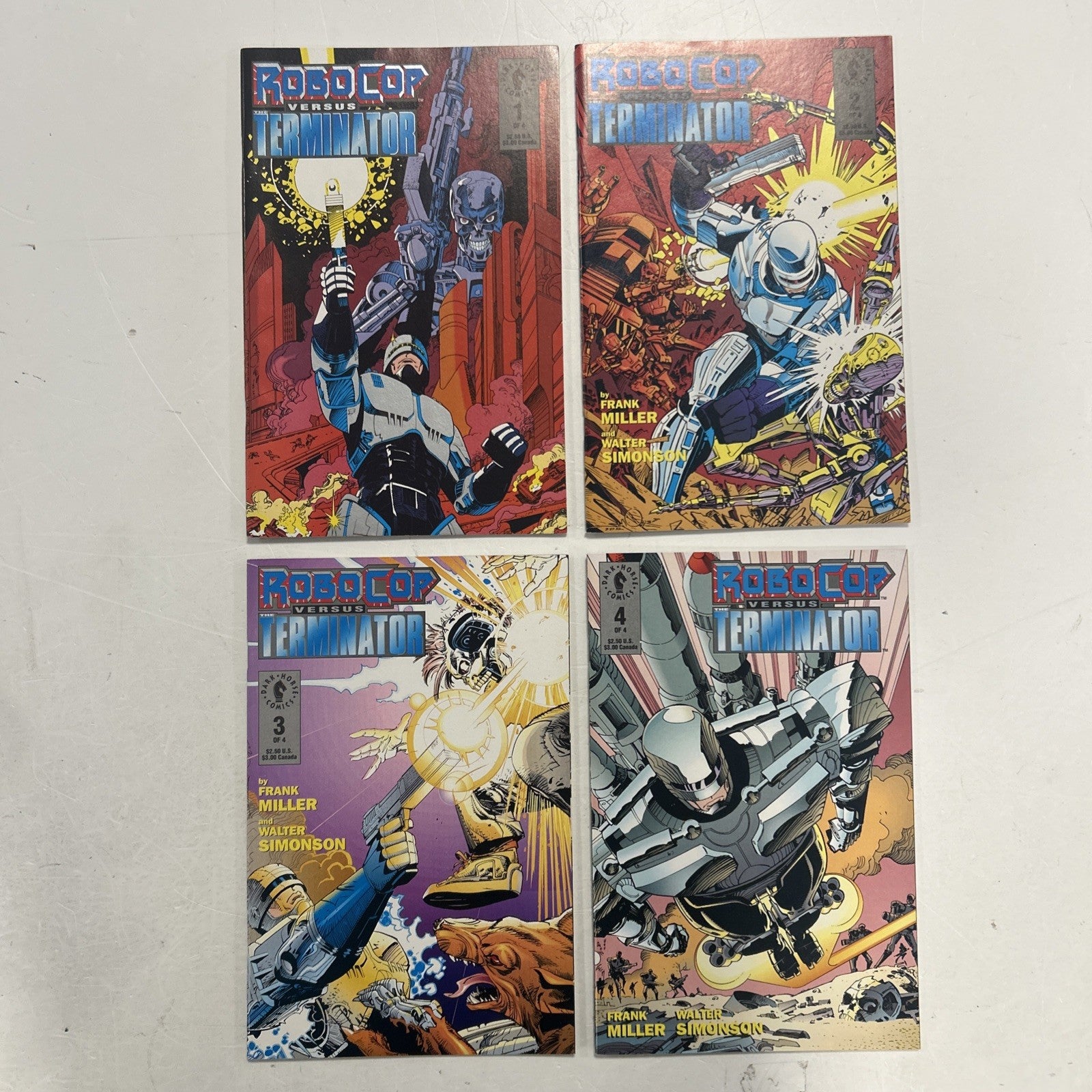 Robocop VS Terminator #1-4 VF+ 1992 Complete Set Inc. Inserts Dark Horse Comics0