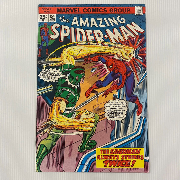 Amazing Spider-Man #154 1976 VF+ Sandman Appearance Cent Copy