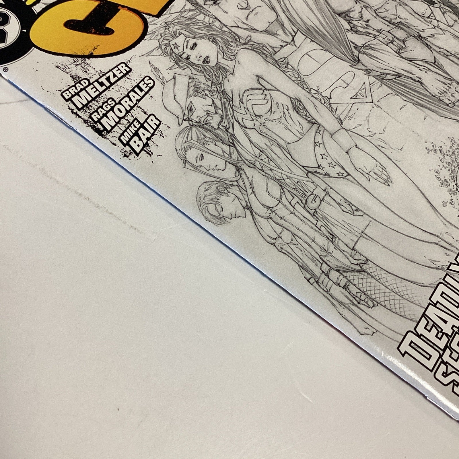 Identity Crisis #1 2004 VF Diamond Retailer Summit promotional sketch cover4