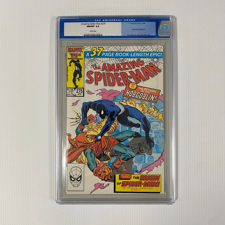 Amazing Spider-Man #275 Vol 1. CGC 9.8 Slabbed Comic. 1986 Cent copy