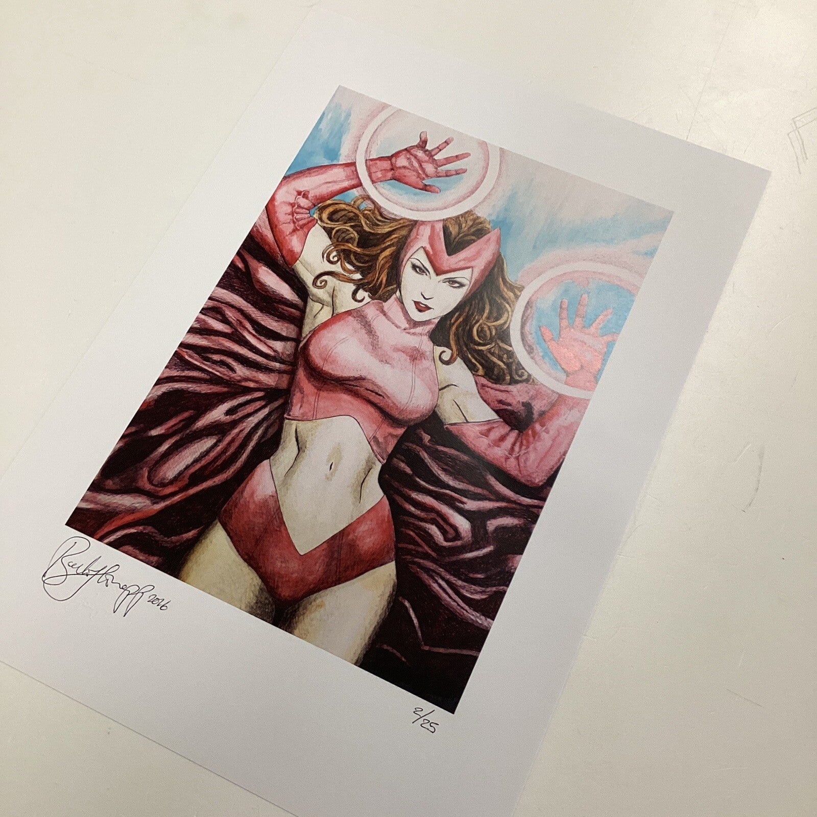 Scarlet Witch Signed Art Print by Becky Knapp9