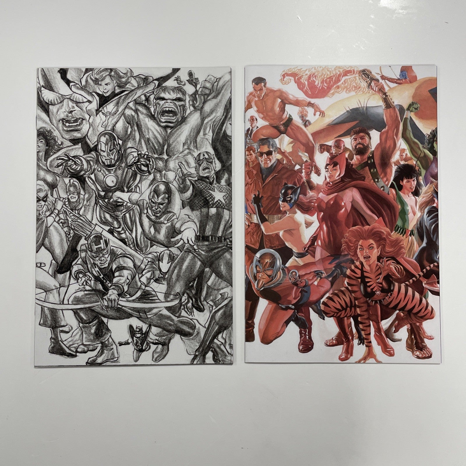 Uncanny Avengers #1 & The Avengers #4 2023 NM Joining Alex Ross Colour & Sketch0