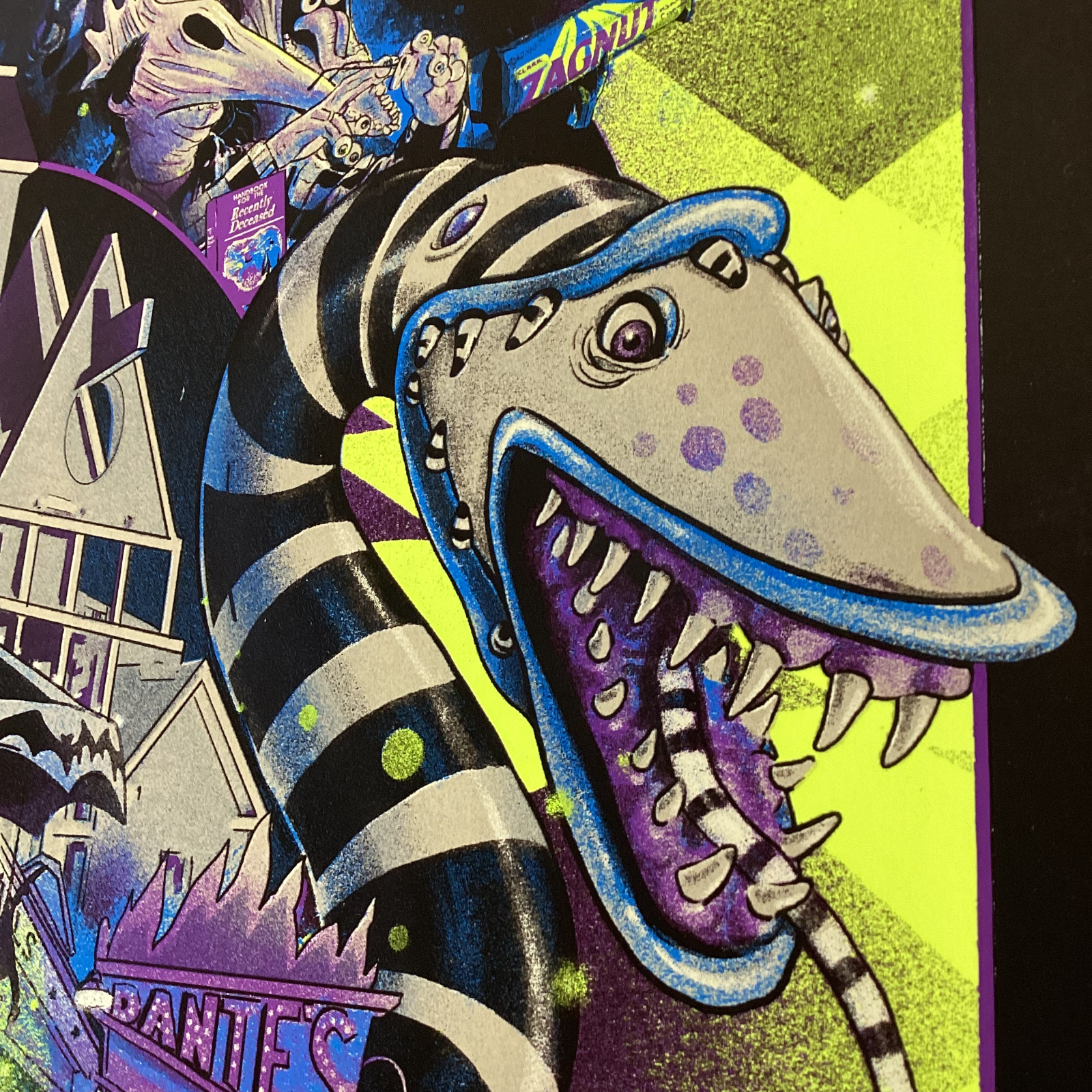 Beetlejuice Alternate Movie Poster by Vance Kelly Fluro Yellow 10/107