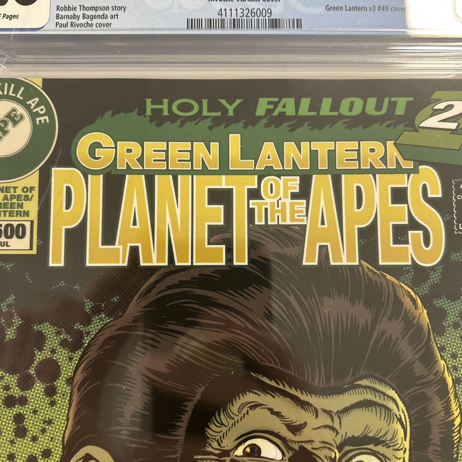 Planet of the Apes/Green Lantern #6 2017 CGC 9.8  Rivoche 1:20 Variant9
