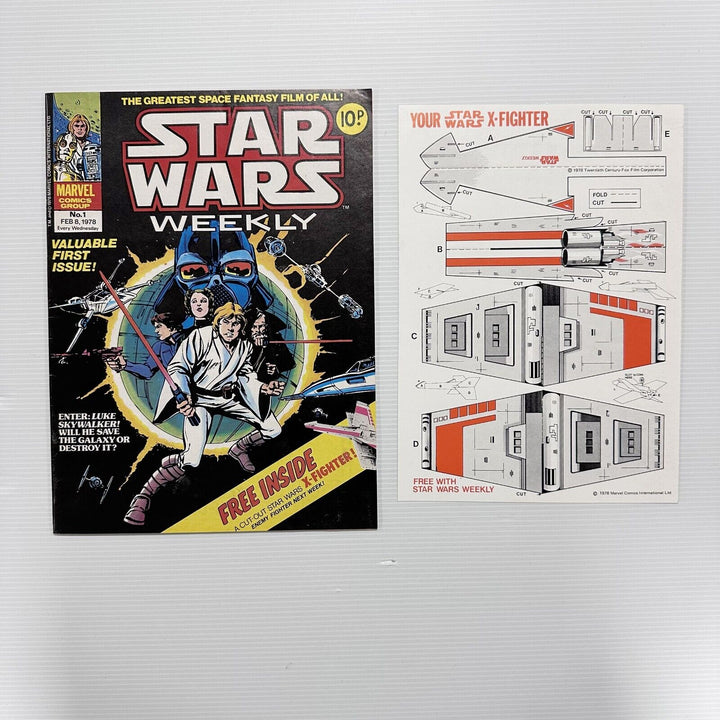 Star Wars Weekly #1 1978 with free gift VF