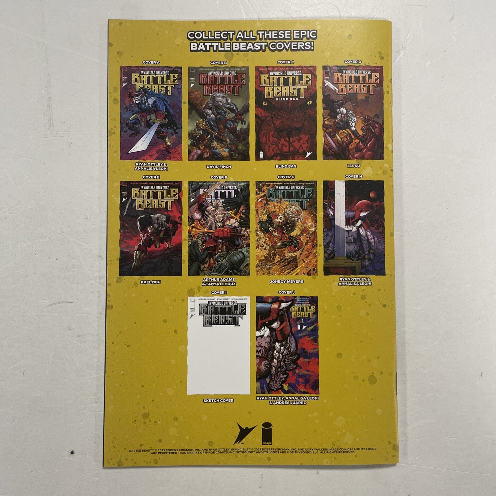 Invincible Universe Battle Beast #1 2025 NM Arthur Adams 1:50 Cover F Variant4