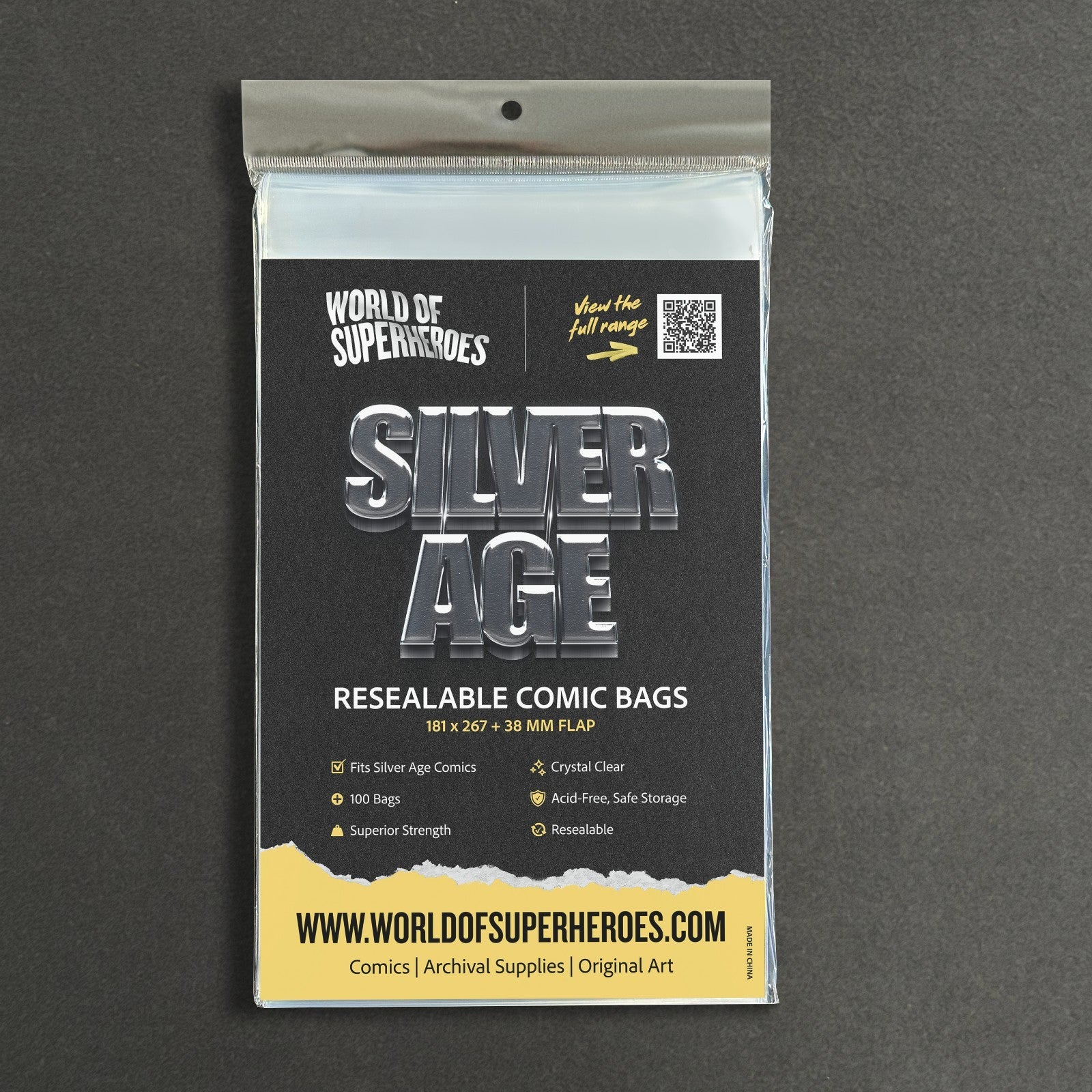 100 Resealable Silver Age Comic Bags & Boards Storage INC. 5 FREE COMICS7