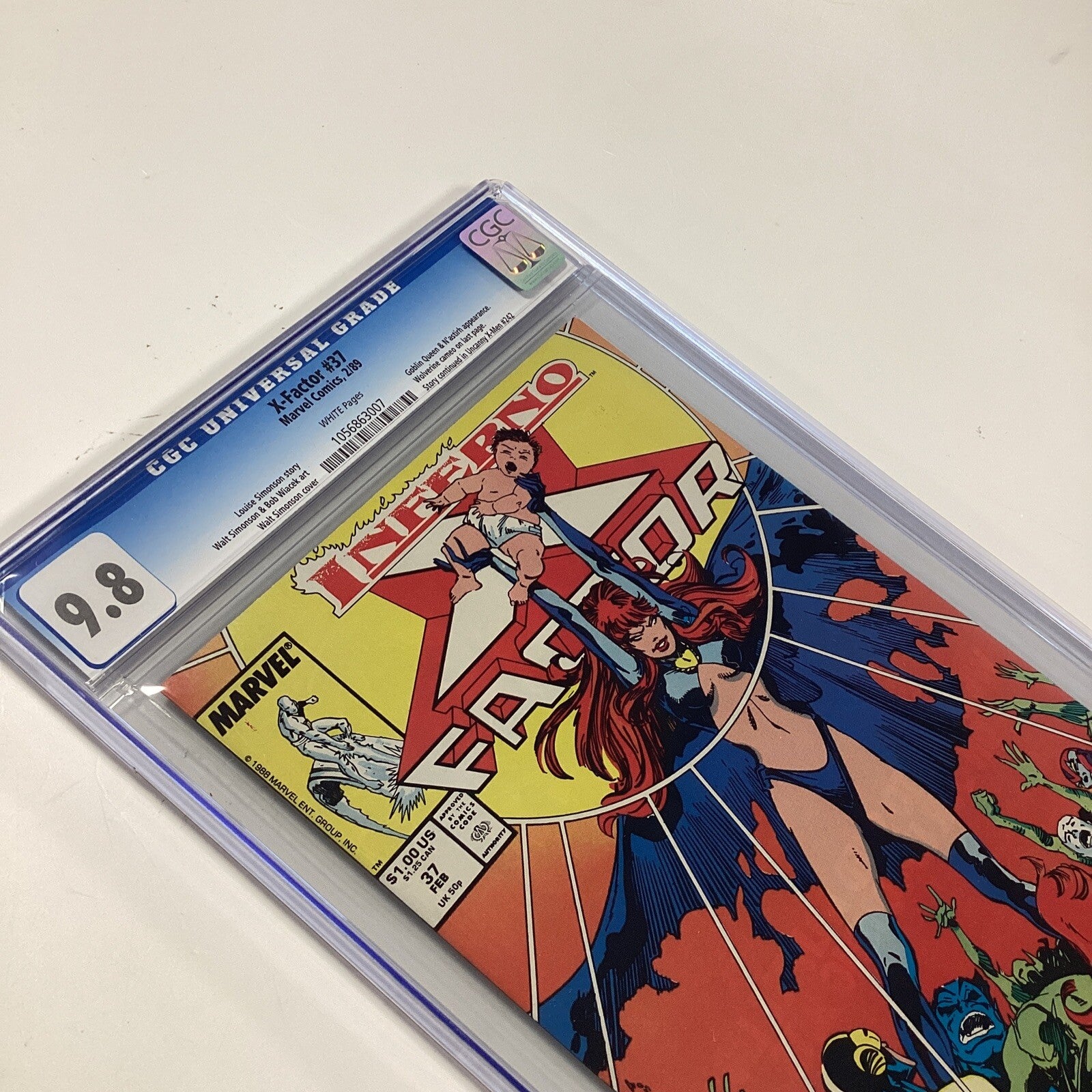 X-Factor #37 1989 CGC 9.8 White Pages Simonson Cover5
