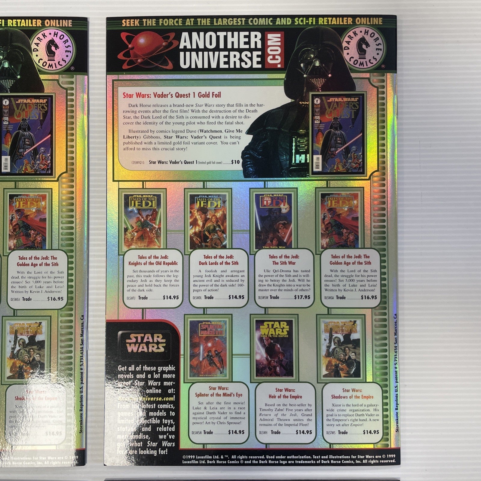 Star Wars Prelude To Rebellion #1-6 1999 Another Universe Exclusive #1 Signed11