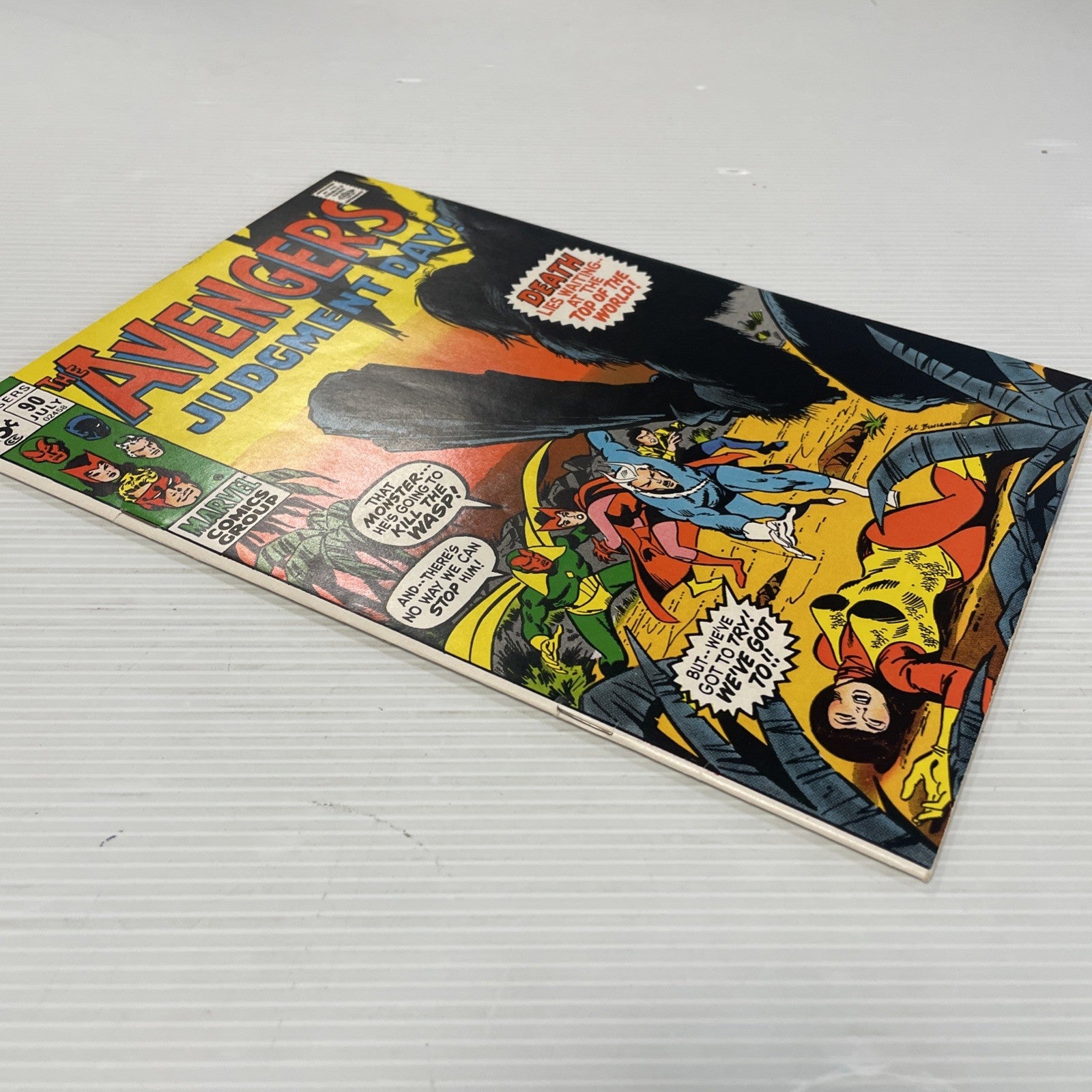 Avengers #90 1971 VF Captain Mavel Origin Retold Kree-Skrull War3