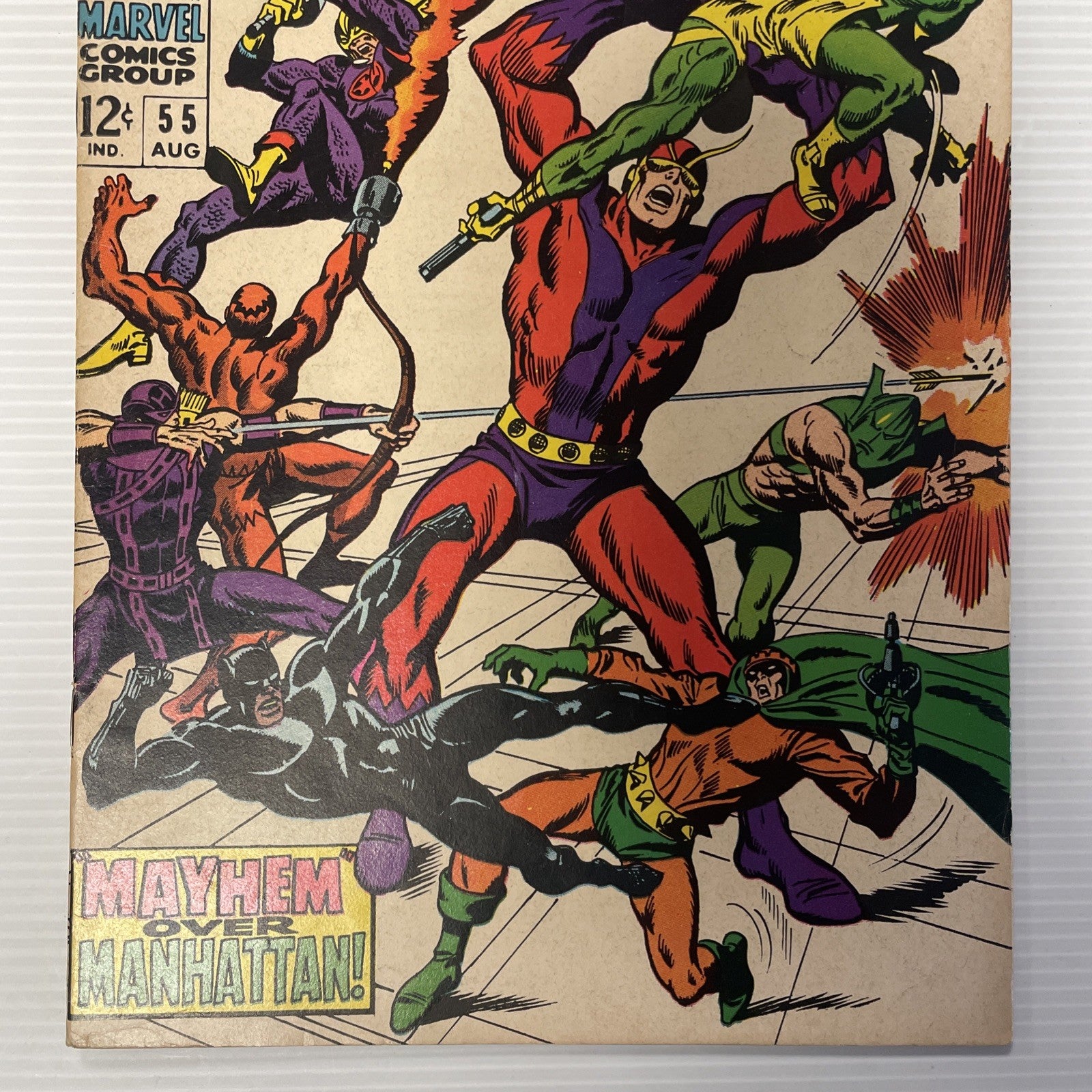 The Avengers #55 1968 FN- 1st Full Appearance of Ultron 5 Pence Stamp2