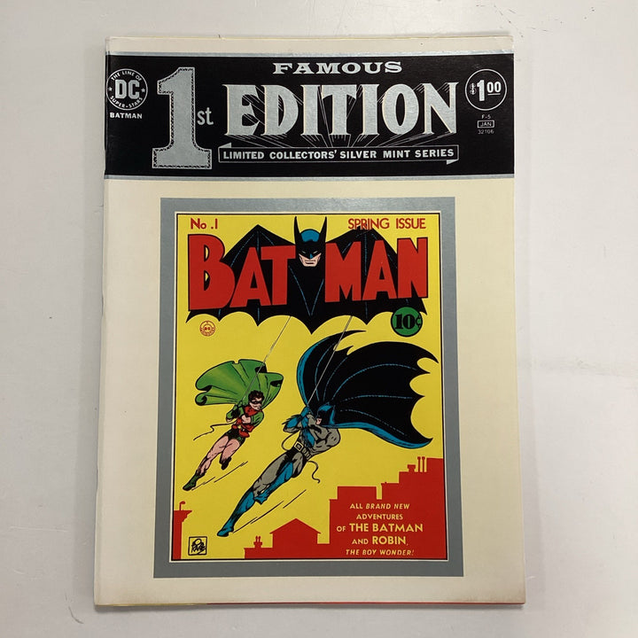 DC Famous 1st Edition Batman #1 Limited Collectors Silver Mint 1975 FN-0
