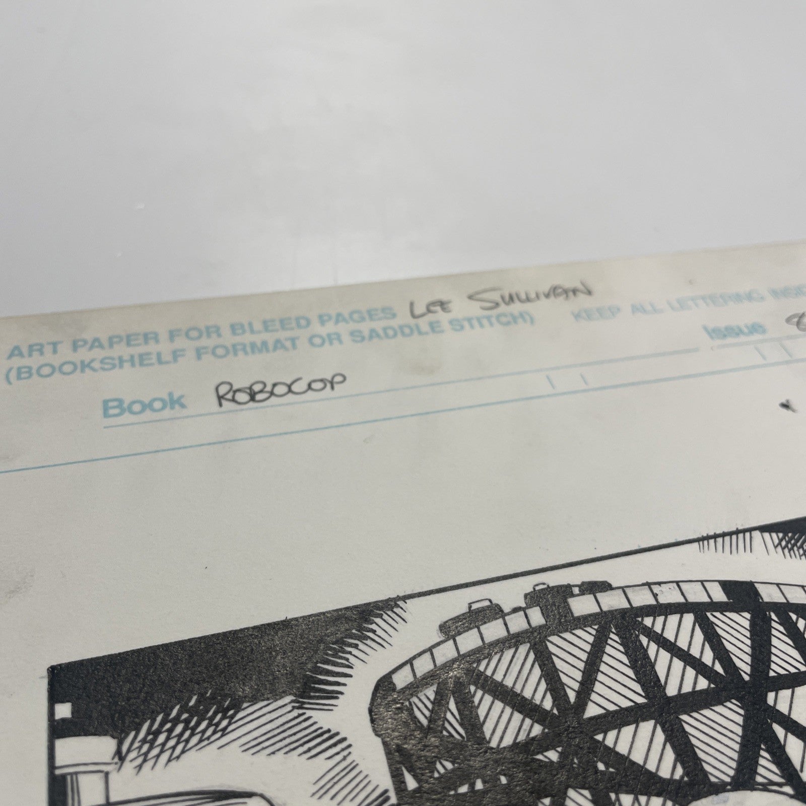 Lee Sullivan Original Art for Marvel's Robocop #8 Page 23 19907