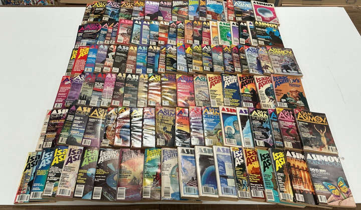 Isaac Asimov Science Fiction Magazine Over 100 Issues 1980s Good Condition0