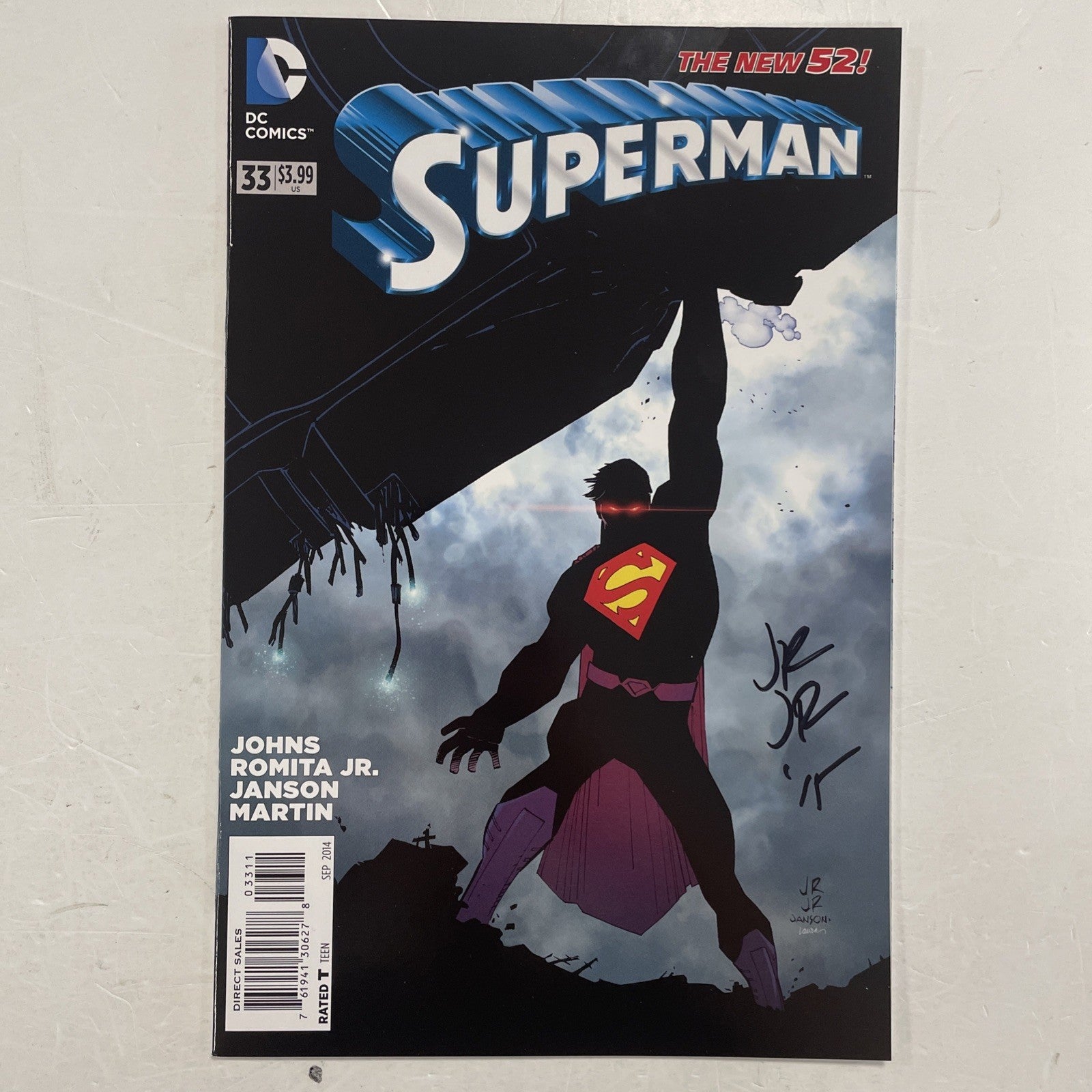 Superman #33 2014 VF Signed by JR JR John Romita0
