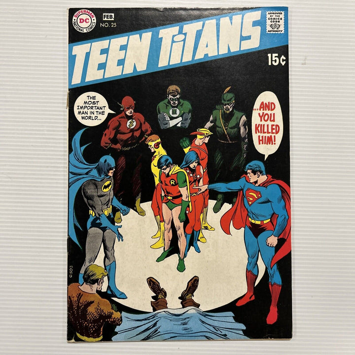 Teen Titans #25 1970 VG/FN Cover Detached at Top Staple