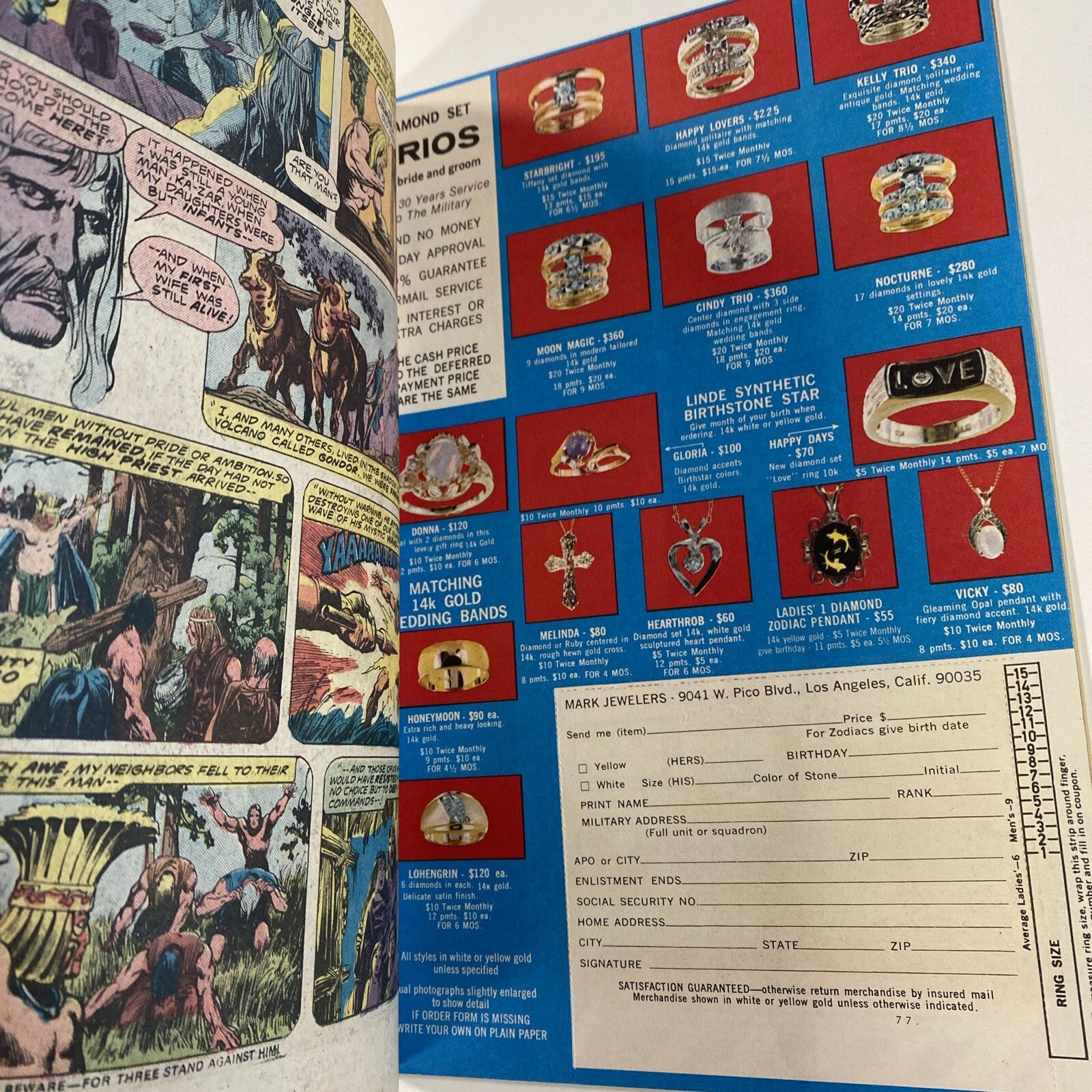 Ka-Zar #8 1975 FN Mark Jewelers insert!9