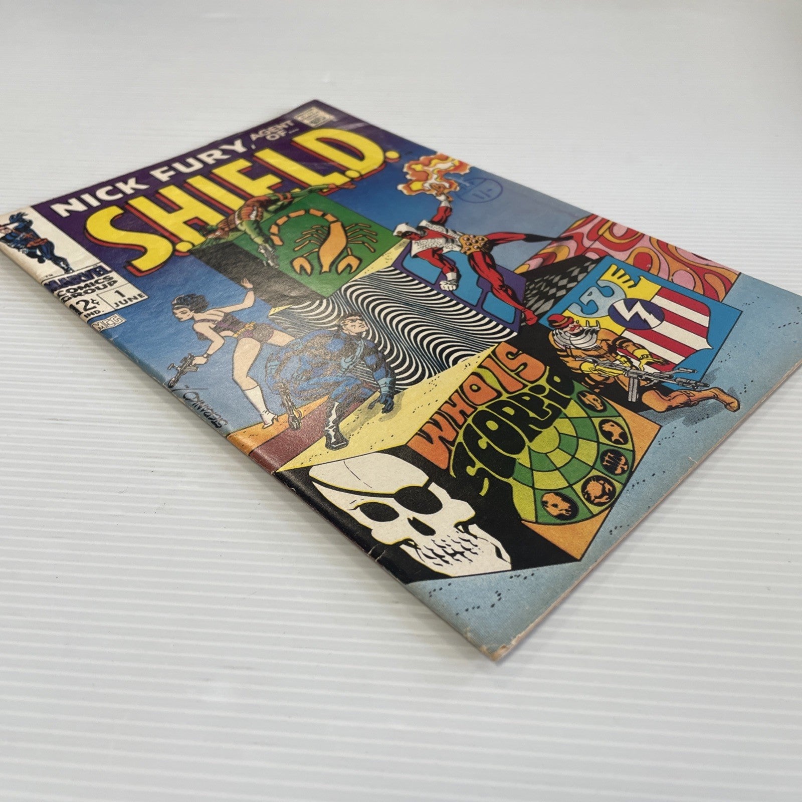 Nick Fury Agent of SHIELD #1 1968 FN- Steranko Cover Pence Stamp3