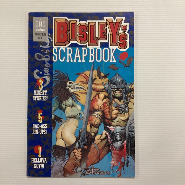 Bisleys Scrapbook #1 1993 FN/VF Atomeka Press Signed Simon Bisley