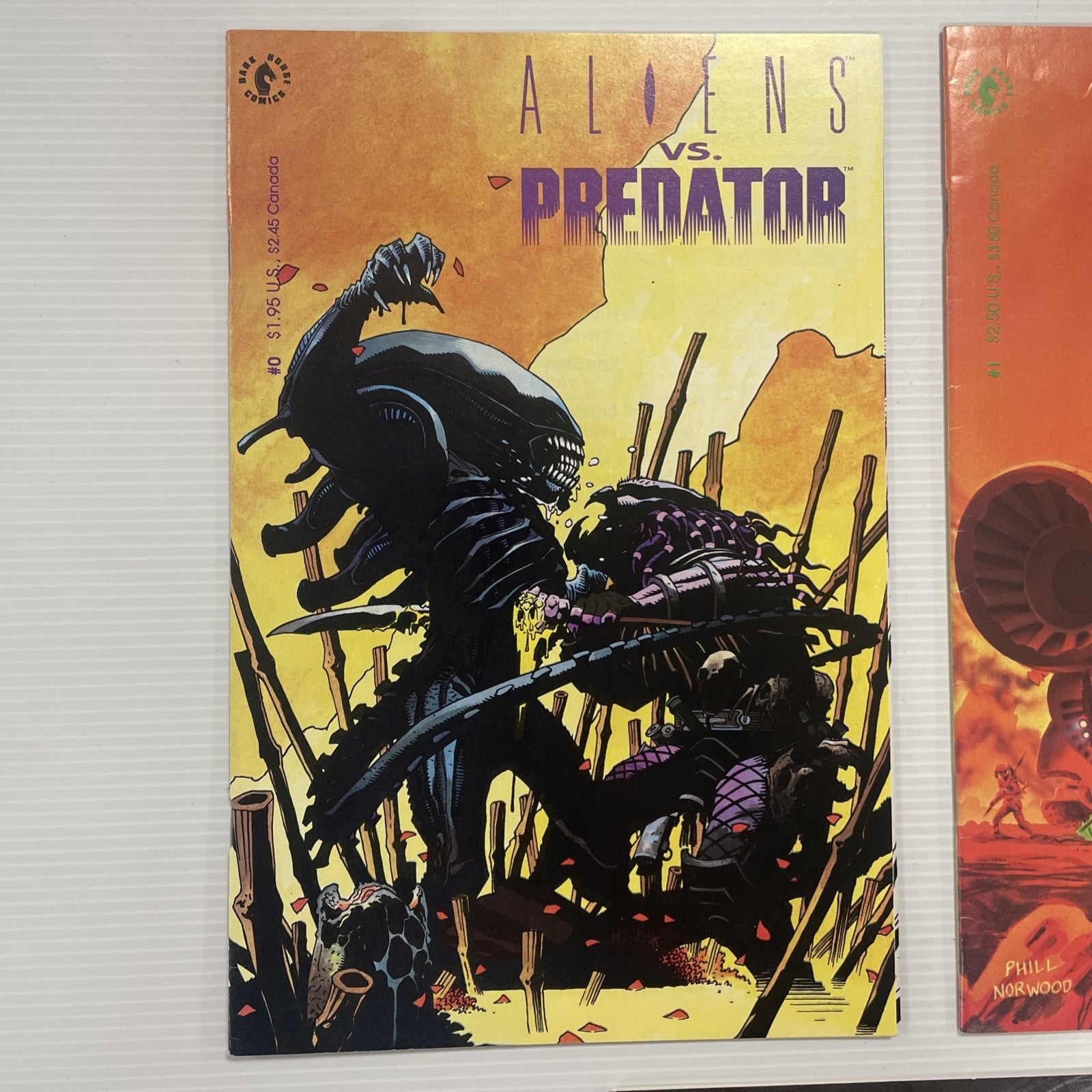Aliens vs Predator #0 #1-4 1990 Avg. FN/VF Complete Set Dark Horse Comics1