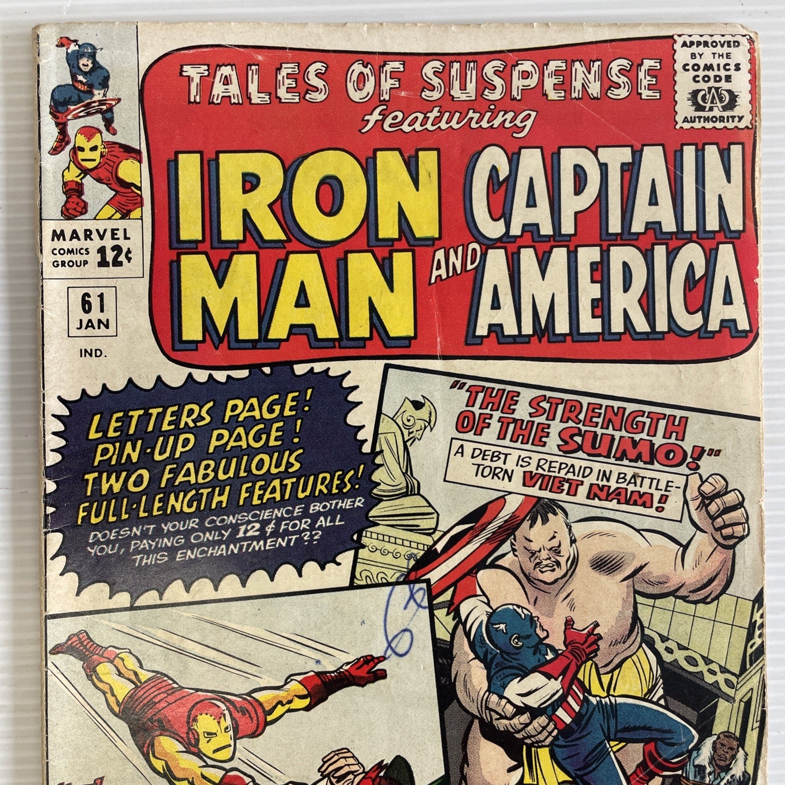 Tales of Suspense #61 1965 GD/VG **Pen on front cover, damage to rear cover1