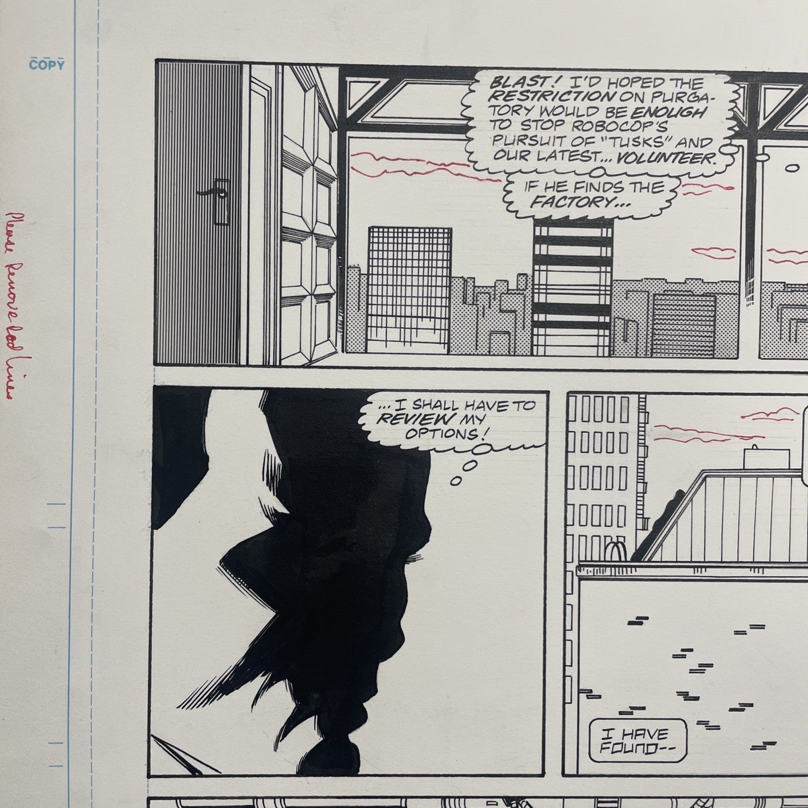 Lee Sullivan Original Art for Marvel's Robocop #13 Page 4 19915