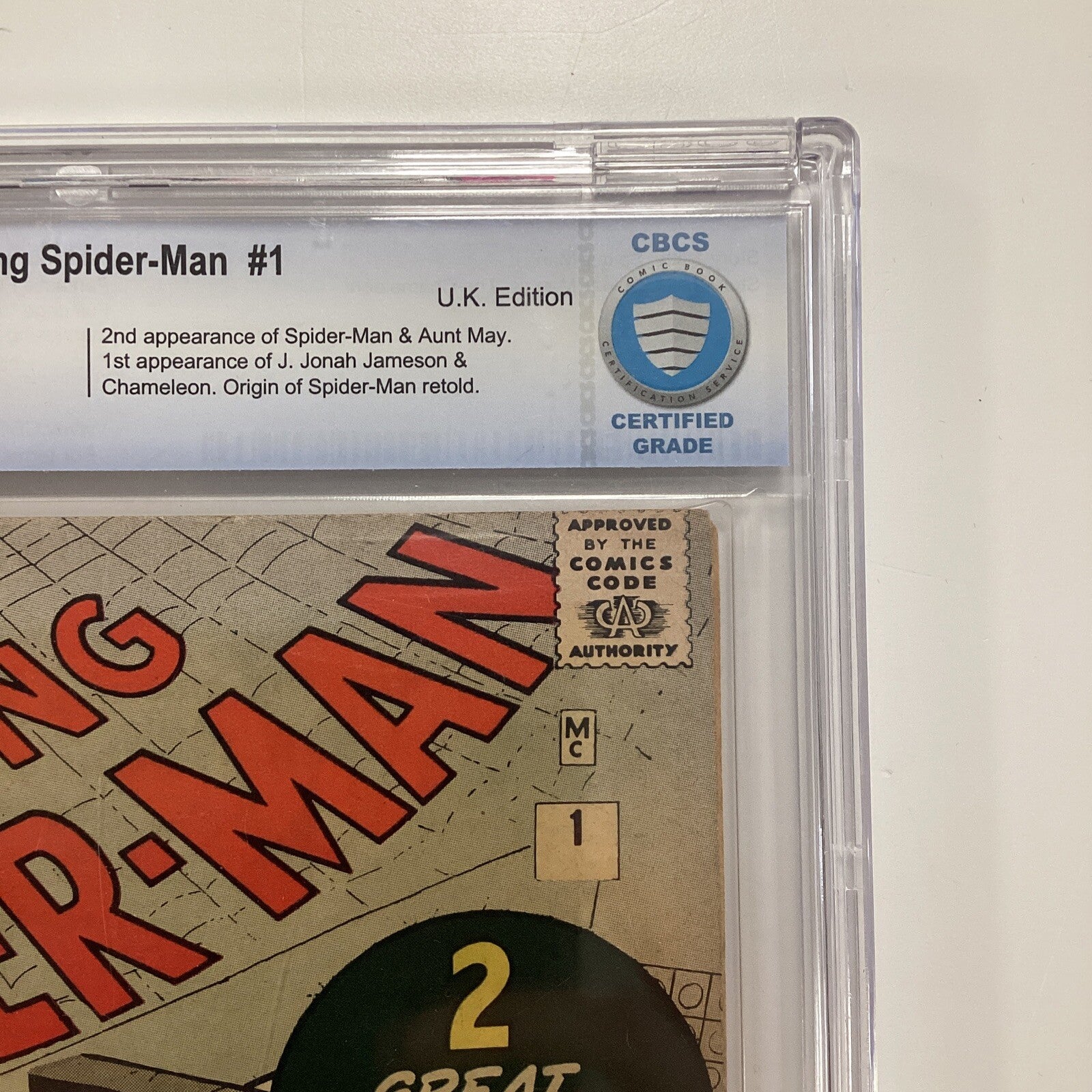 Amazing Spider-Man #1 1963 Off-White/White CBCS 5.5 UK Edition3