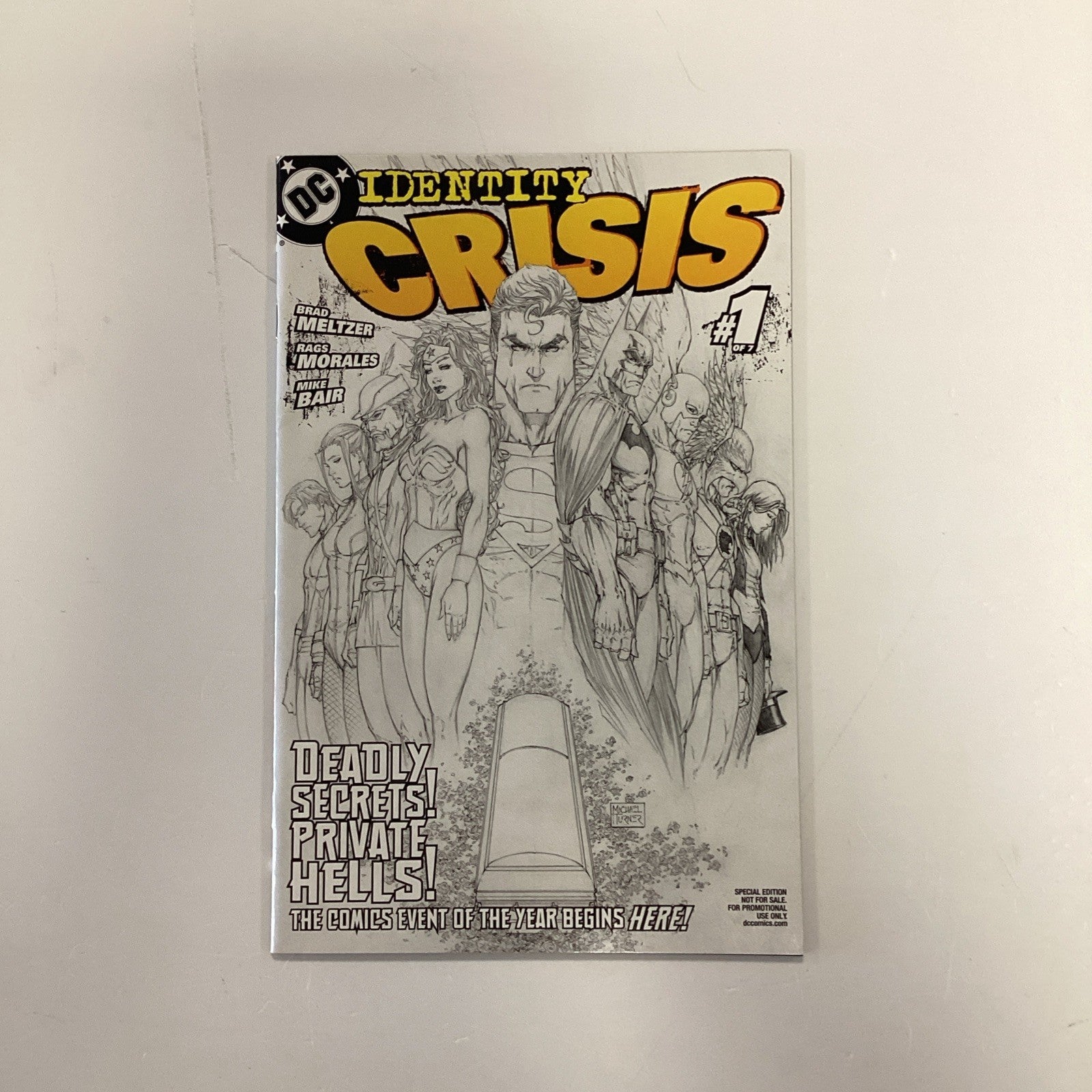 Identity Crisis #1 2004 VF Diamond Retailer Summit promotional sketch cover0