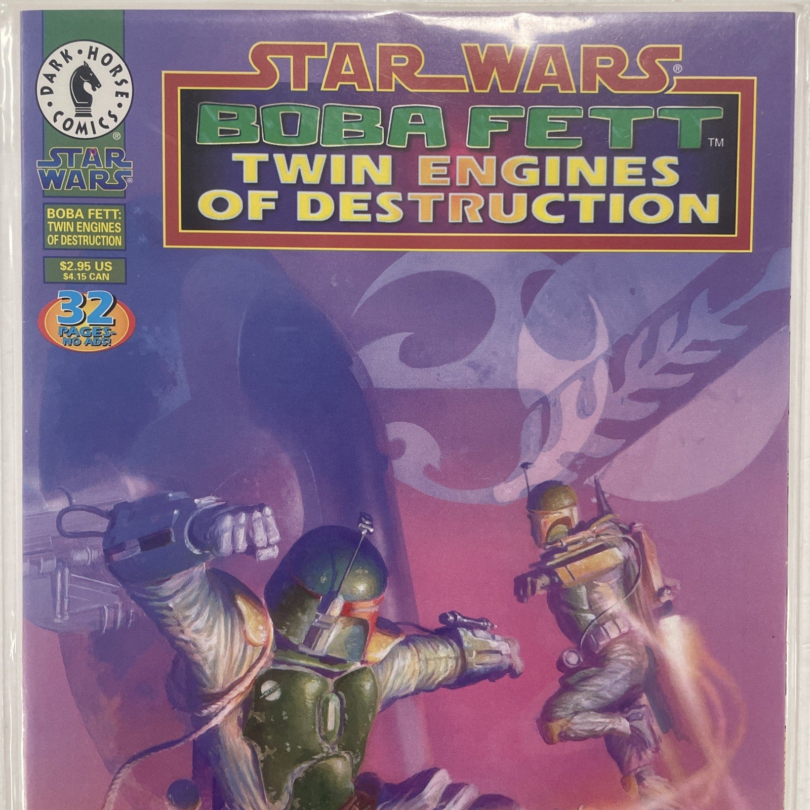 Star Wars Boba Fett Twin Engines of Destruction 1997 Signed & Remarked DF CoA1