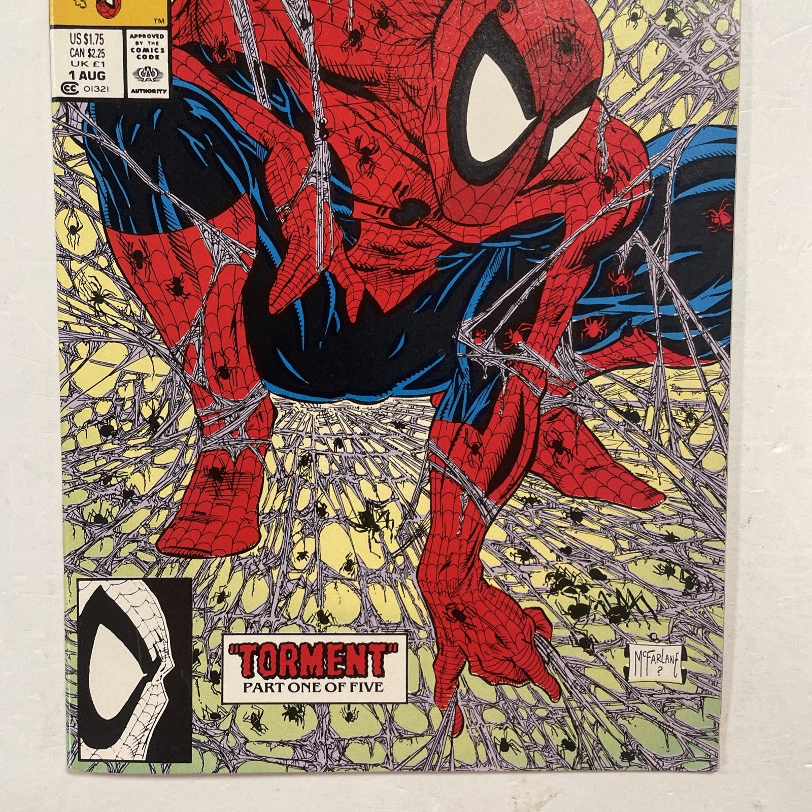 Spider-Man #1 1990 VF/NM Grey Web Todd McFarlane3