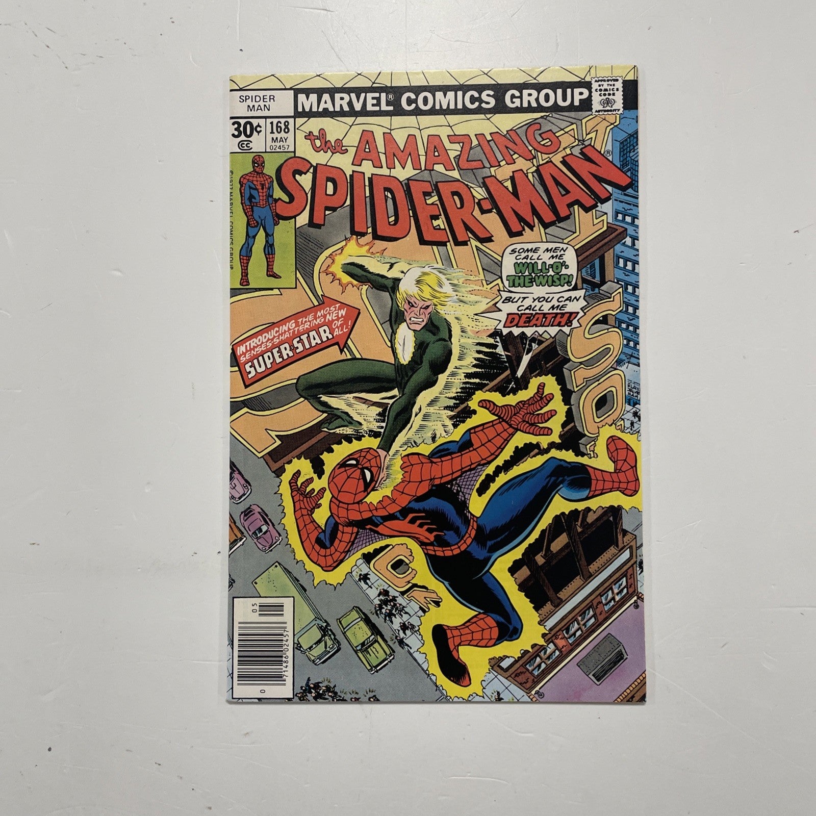 Amazing Spider-Man #168 1977 VF/NM 2nd Appearance of Will-o'-the-Wisp0