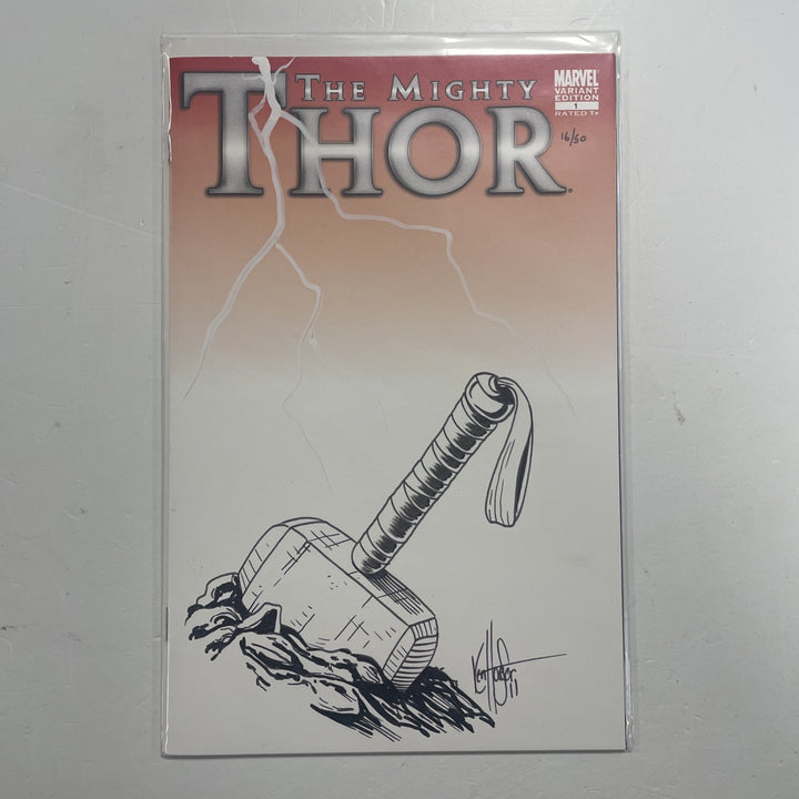 The Mighty Thor #12011 Ken Haser Mjolnir Sketch Variant Dynamic Forces CoA 16/500