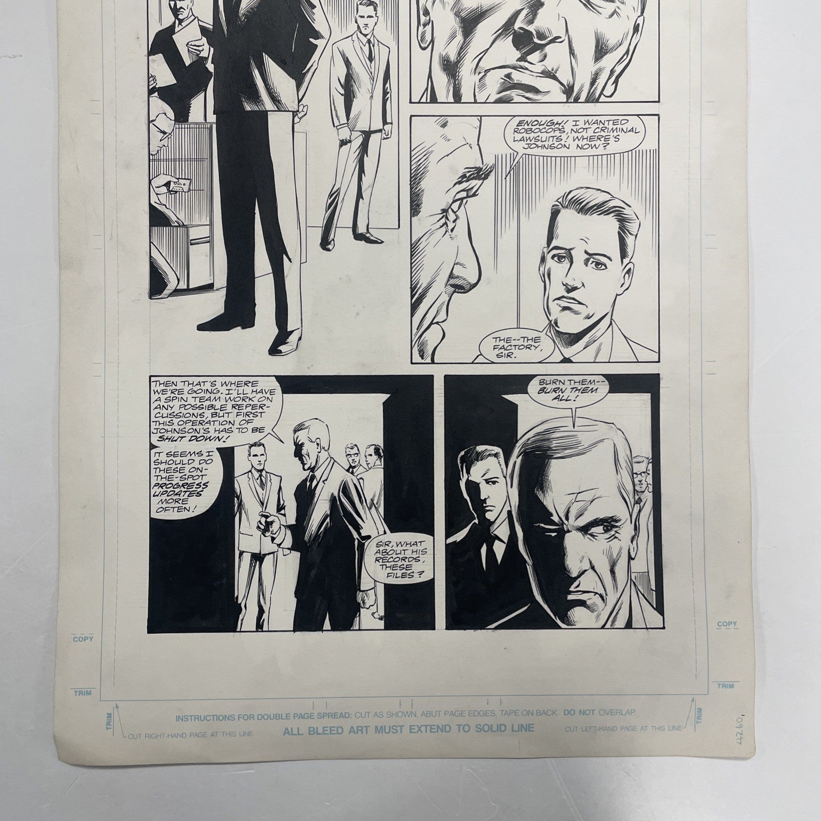 Lee Sullivan Original Art for Marvel's Robocop #15 Page 11 19912