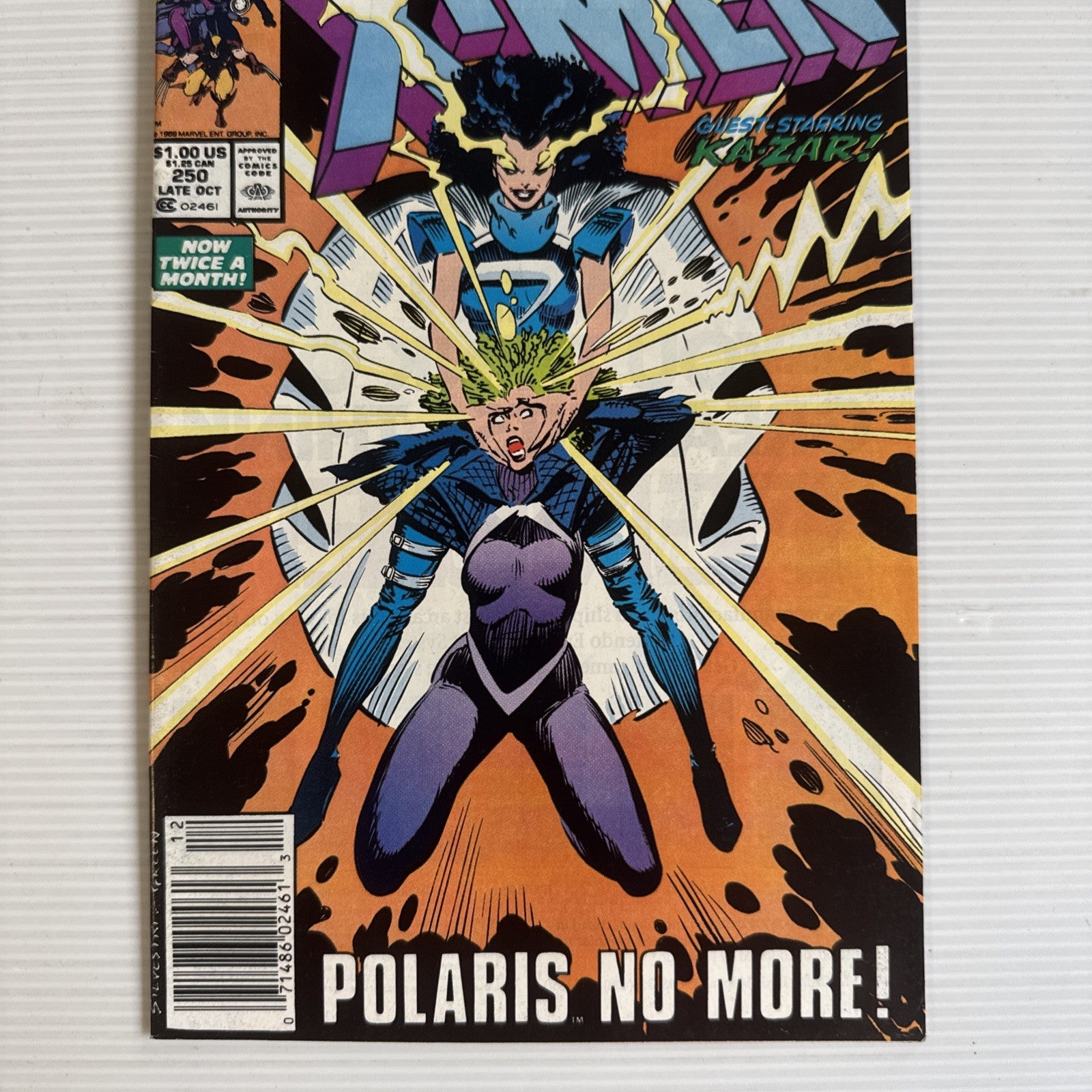 The Uncanny X-Men #250 1989 FN/VF Newsstand  Mark Jewelers MJ Variant2