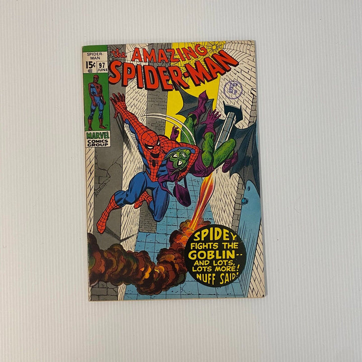 Amazing Spider-Man #97 1971 VF cent copy pence stamp raw comic