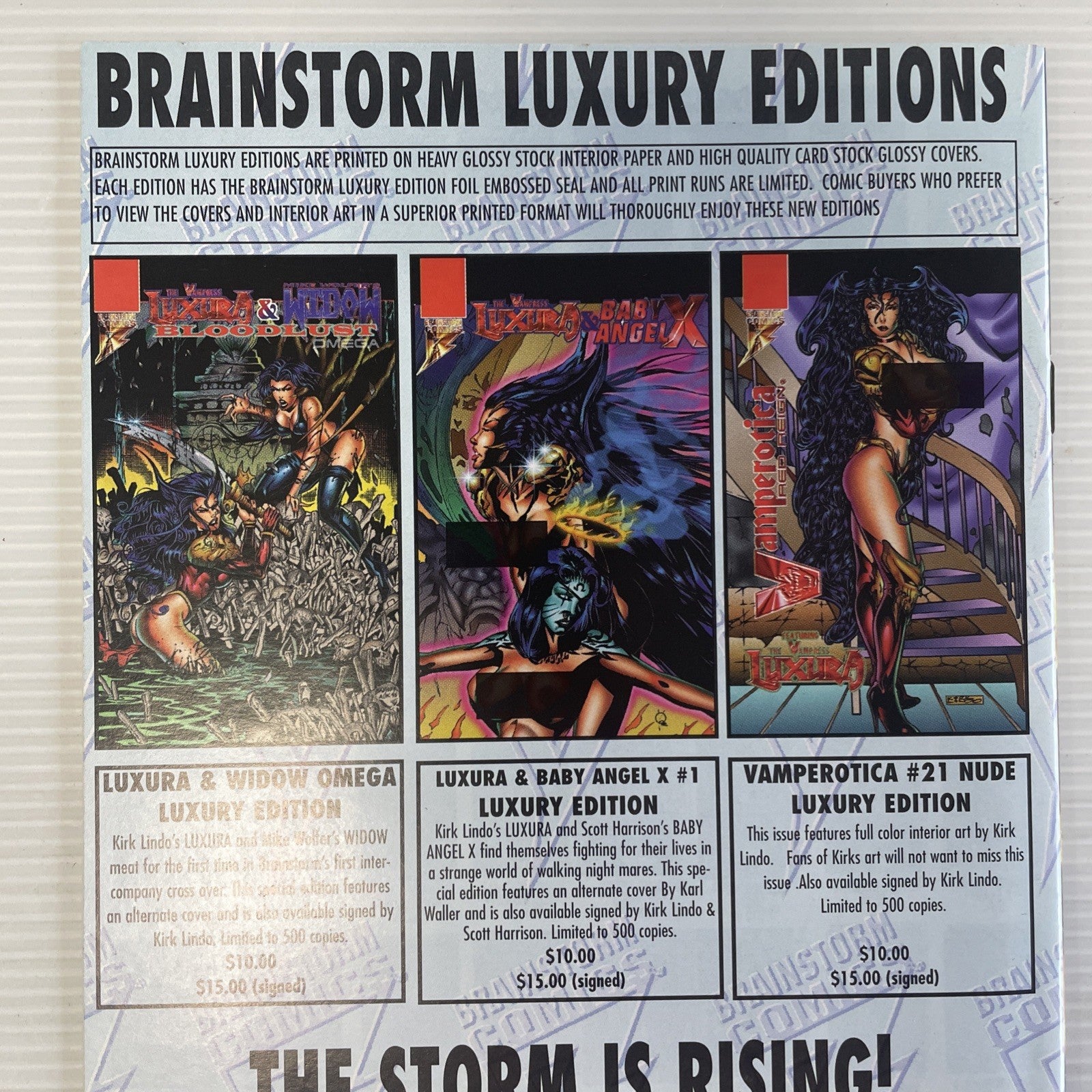 Vampfire Erotic Echo #1 1997 VF+ Nude Edition Brainstorm Comics5