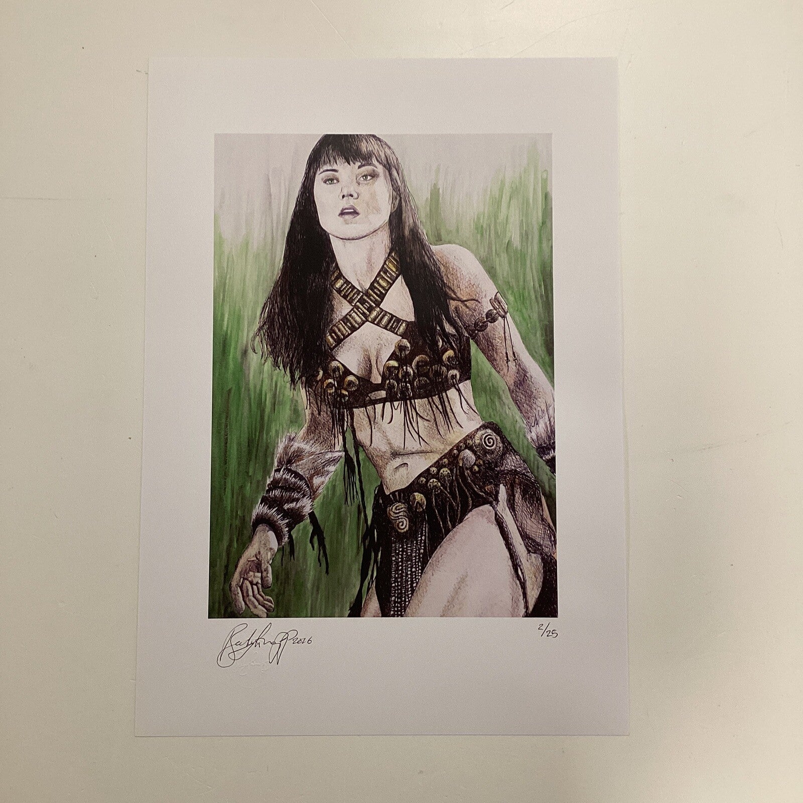 Xena Signed Art Print by Becky Knapp0