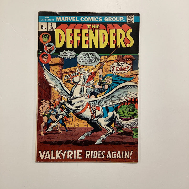 Defenders #4 1973 VG 1st Appearance Of Valkyrie Pence Copy0