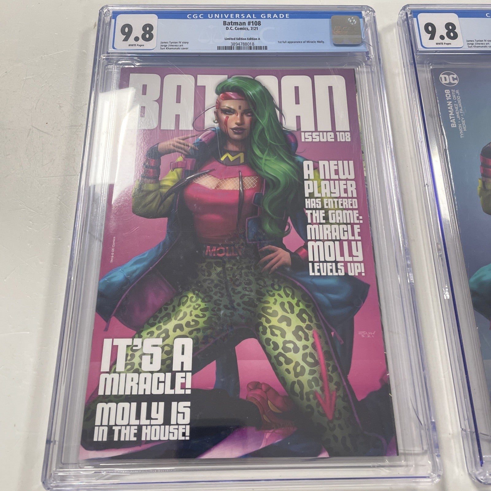 Batman #108 2021 CGC 9.8 1st App. of Miracle Molly X2 Variants **Cases cracked**1